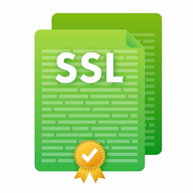 zielona kartka z napisem SSL